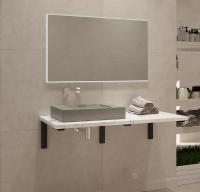 Столешница 110*50(55) под мрамор отверстие слева